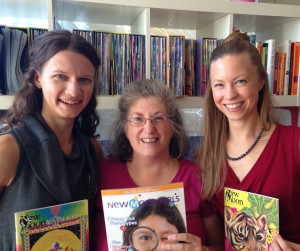 Anna and Emily with New Moon founder Nancy Gruver